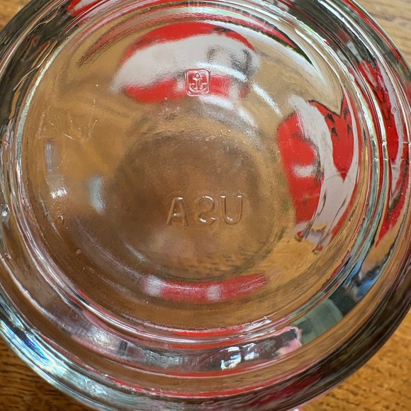 Pair of Vintage Christmas Glass Mugs with geese with bows - Picture 8 of 8